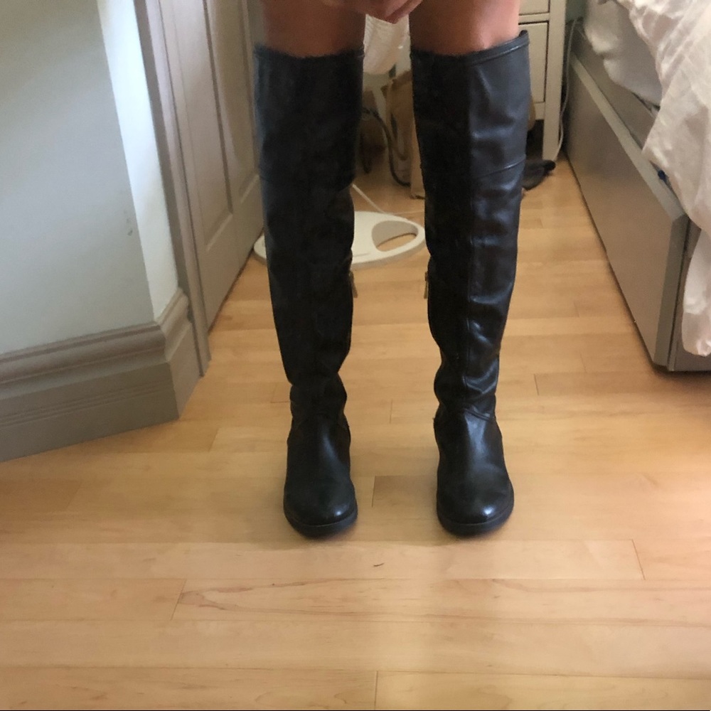 Size 10 Vince Camuto Leather Over the Knee Boots